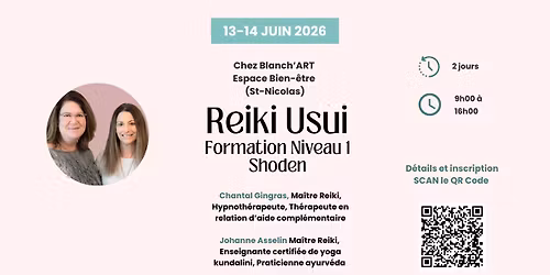 Formation Reiki Usui - Niveau 1