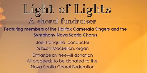 Light of Lights -A Choral Fundraiser