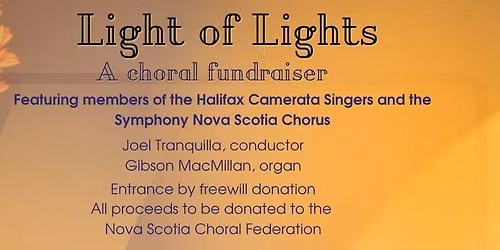 Light of Lights - A Choral Fundraiser