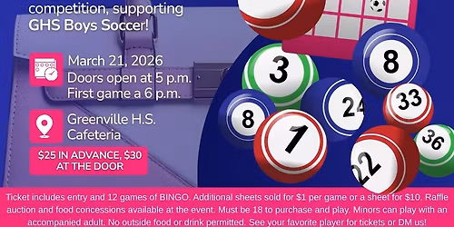 GHS Boys Soccer Purse BINGO