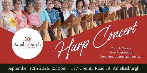 Harp Concert at Ameliasburgh Heritage Village