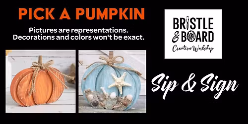 Pick A Pumpkin Wood Paint Party at Copper Pub
