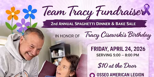 Team Tracy Spaghetti Dinner & Bake Sale Fundraiser