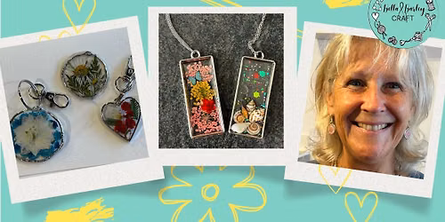 Pressed flowers or shells jewellery \/ key ring workshop