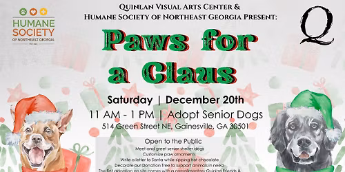 Paws for a Claus - Senior Dog Adoption Event