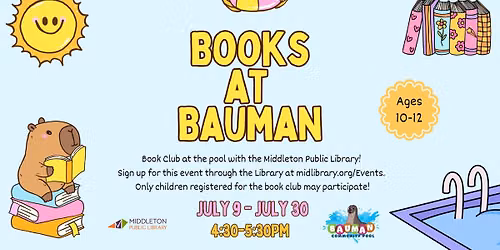 Books at Bauman with Middleton Public Library \ud83d\udcda