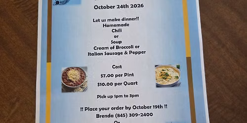 Trinity Lutheran Church Chili and Soup Sale