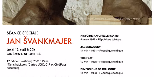 Archipel X The Film Gallery : S\u00e9ance sp\u00e9ciale Jan \u0160vankmajer
