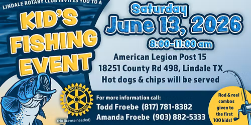 Rotary Club Free Kid Fish 2026