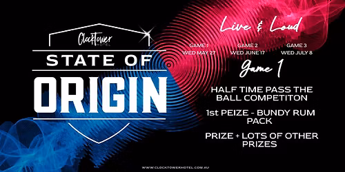 GAME 1 - STATE OF ORIGIN