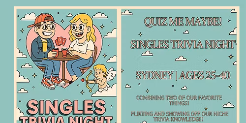 Singles Trivia Night: Quiz Me Maybe | Sydney | Ages 25-40