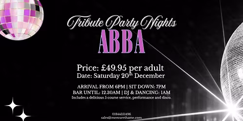 ABBA Tribute Party Nights - SOLD OUT!