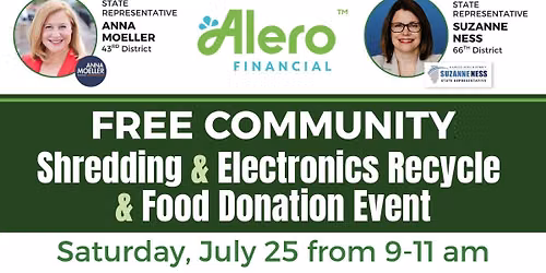 Free Community Shredding, Electronics Recycle, and Food Donation Event