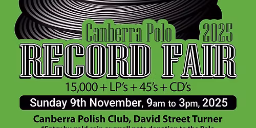 Canberra Polo Record Fair
