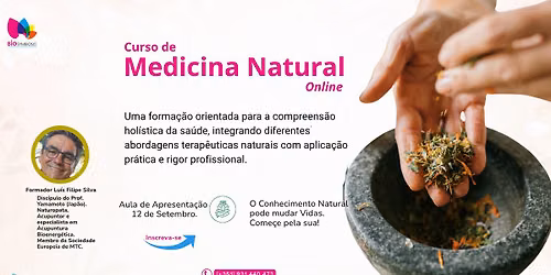 Curso de Medicina Natural e Terapias Integrativas.