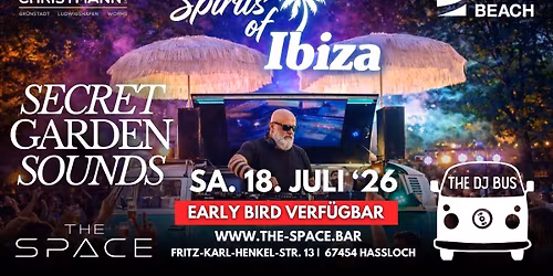 TheDJBUS mit DIDI(DE) bei den THE SPACE Secret Garten Sounds \u201eSpirits of Ibiza\u201c