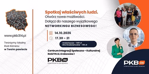 Otwarte spotkanie biznesowe w Raszynie 14.10.2026