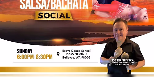 Sunday Sunset Salsa\/Bachata Social w\/DJ Ernesto  