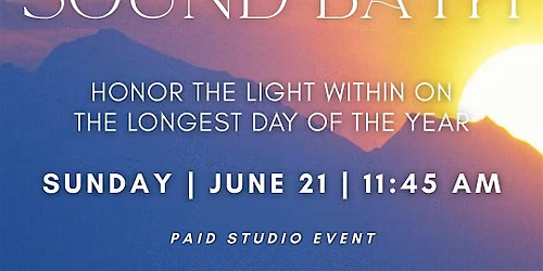 Summer Solstice Sound Bath