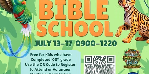 JBAB 2026 Vacation Bible School: Rainforest Falls