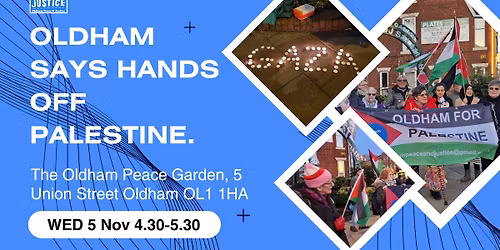 \ud83d\udce2 Oldham Says HANDS OFF PALESTINE! \ud83c\uddf5\ud83c\uddf8
