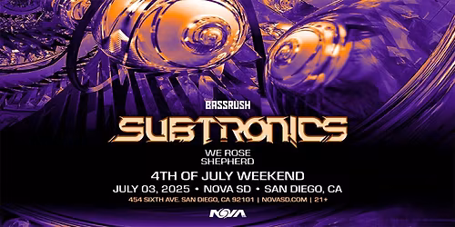Subtronics - 3 Day Pass at Bill Graham Civic Auditorium