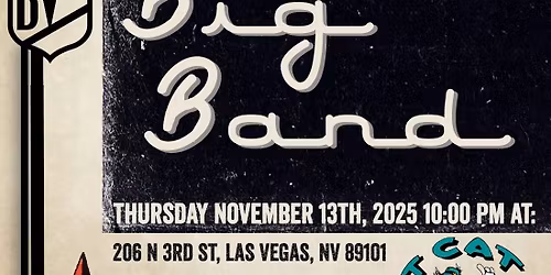 Swing into fall with the DV8 Big Band at Fat Cat (inside The Downtown Grand)