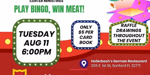 German Meat Bingo Benefitting Christian Tech Center Ministries