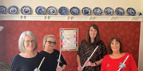 Flute Cocktail Plays Christmas Music at Moseley Old Hall