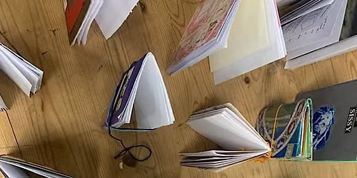 Book Binding- scrap material soft cover sketchbooks 1\/11