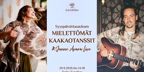 Mielett\u00f6m\u00e4t Kaakaotanssit TURKU \/\/ Janne Avara live & laulupiiri