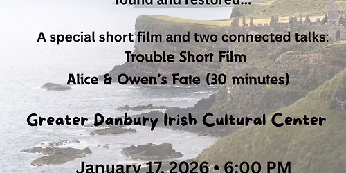 Triumph and Tragedy- Owen\u2019s story presentation of Irish heritage. 