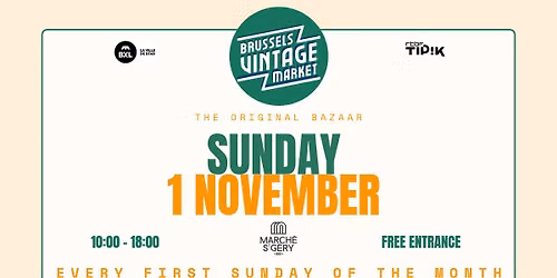 Brussels Vintage Market - 1 NOVEMBER - MARCH\u00c9 HALLES SAINT GERY