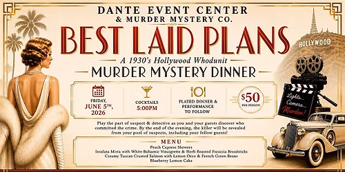 A 1930's Hollywood M**der Mystery Show & Dinner