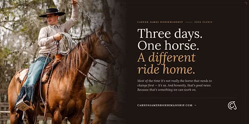 Carson James Horsemanship Clinic \u2014 Albuquerque, NM \u00b7 Sep 4-6
