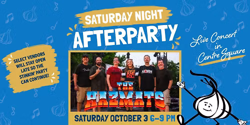 Easton Garlic Fest Saturday Night Afterparty with The Hazmats