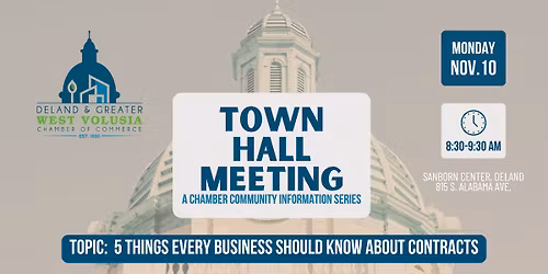 Town Hall Meeting: A Chamber Community Information Series