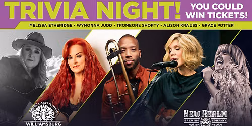 Trivia Night at New Realm - Win a Williamsburg Live Ticket Prize Package