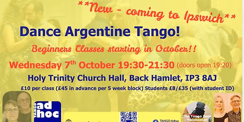 Beginner Argentine Tango Classes in Ipswich 