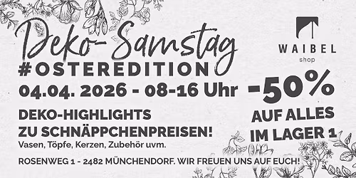 15. Deko-Samstag -50% im Lager 1 \ud83d\uded2\ud83d\udda4\ud83d\udc30 #osteredition
