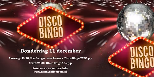 DISCO BINGO | 11 December