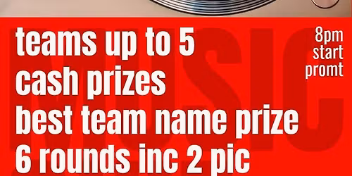 The Vinyl Frontier Pop Quiz - Nov, 8pm Start