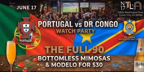\u26bd\ufe0f Portugal vs Dr Congo Watch Party \u2014 World Cup 2026 | N17 The Lane