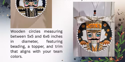 Custom Sports Team Nutcracker Wood Ornament