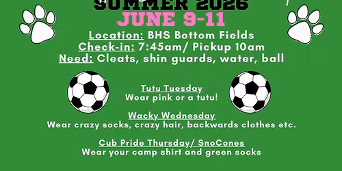 Cubette Soccer Camp