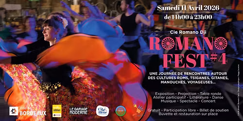 \ud83c\udf89 ROMANO FEST #4 \u2013 Journ\u00e9e des cultures roms, tsiganes, gitanes, manouches, voyageuses...