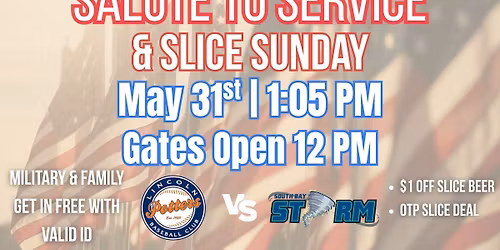 Salute to Service & Slice Sunday vs. South Bay Storm