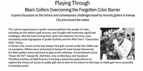 Playing Through Black Golfers Overcoming the Forgotten Color Barrier