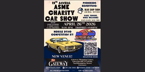 19th Annual 2026 ASME Charity Car Show