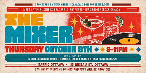 Latin Leader & Entrepreneur Mixer \u2013 BARRIO (Ottawa)